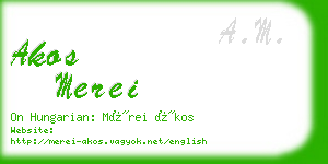 akos merei business card